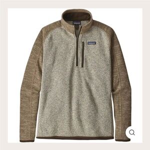 Patagonia Colorblock Brown & Gray quarter zip Better Sweater